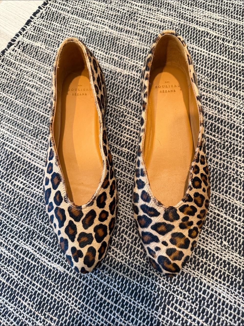 Sezane Matilda Low Ballerinas Leopard - Size 9